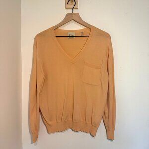Elie Tahari V-Neck Spring Knit Top sz M